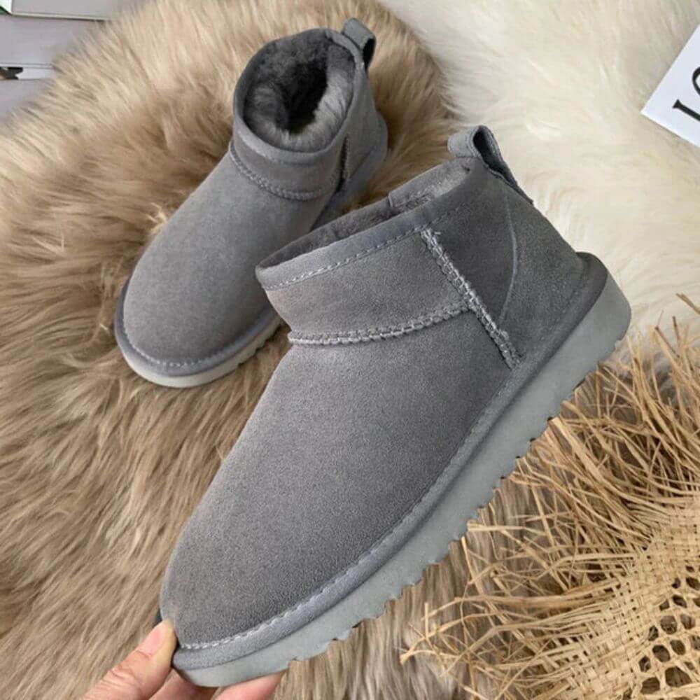 Bottes Hiver Femme Doublées Semelle Plateforme Marron