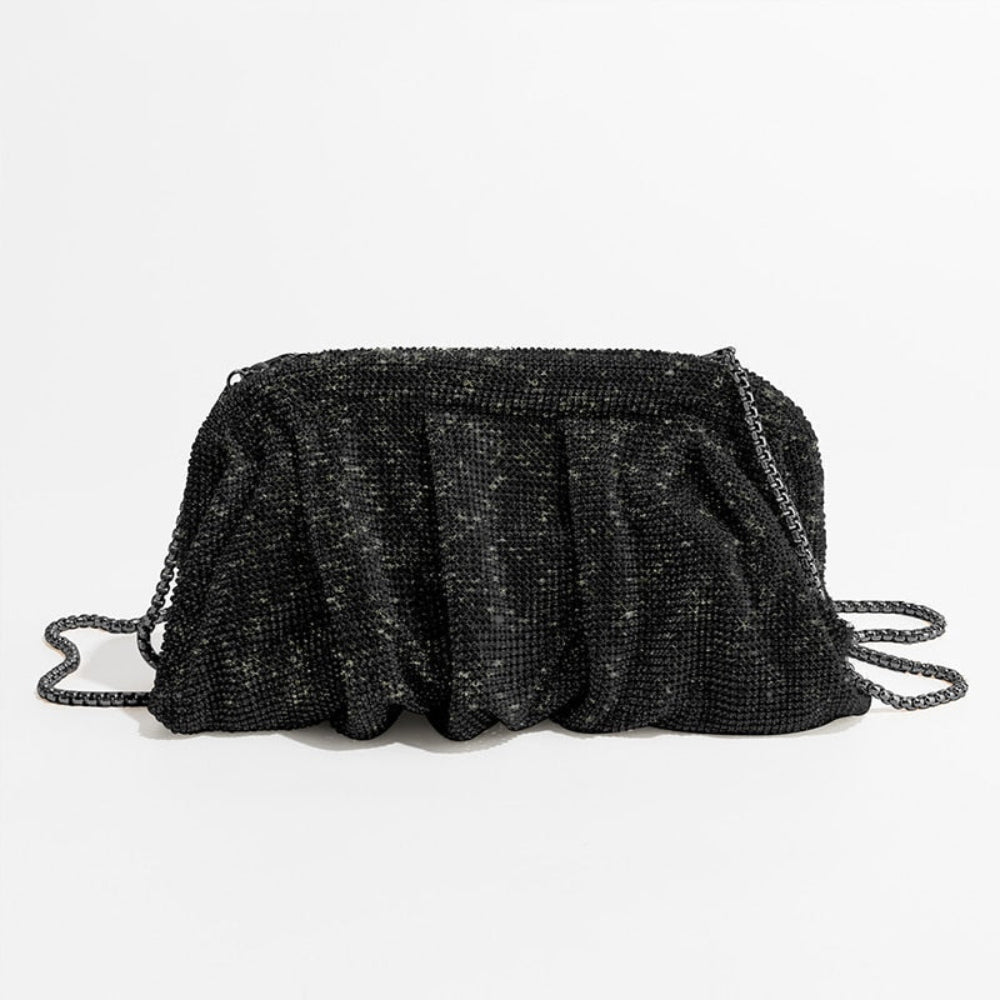 Pochette de soirée élégante avec détails brillants