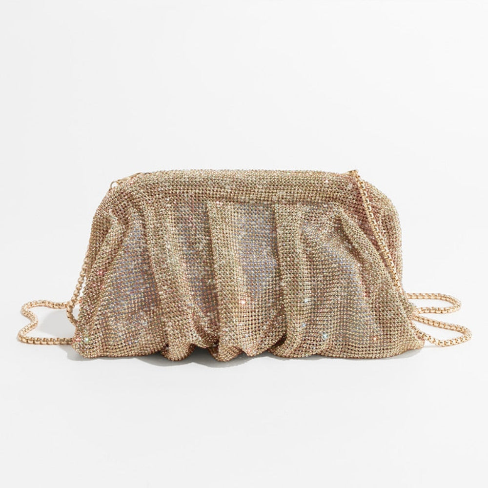 Pochette de soirée élégante avec détails brillants
