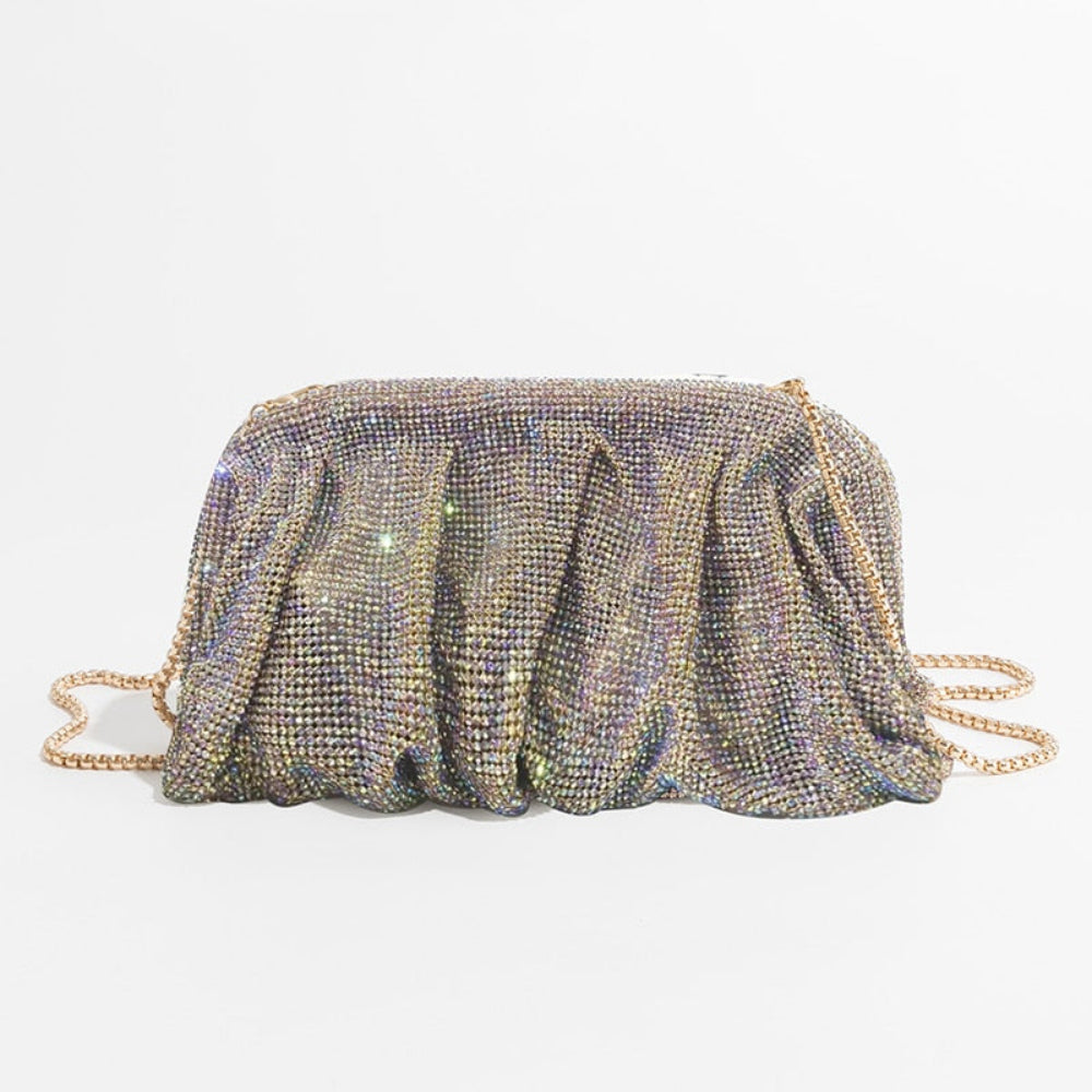 Pochette de soirée élégante avec détails brillants