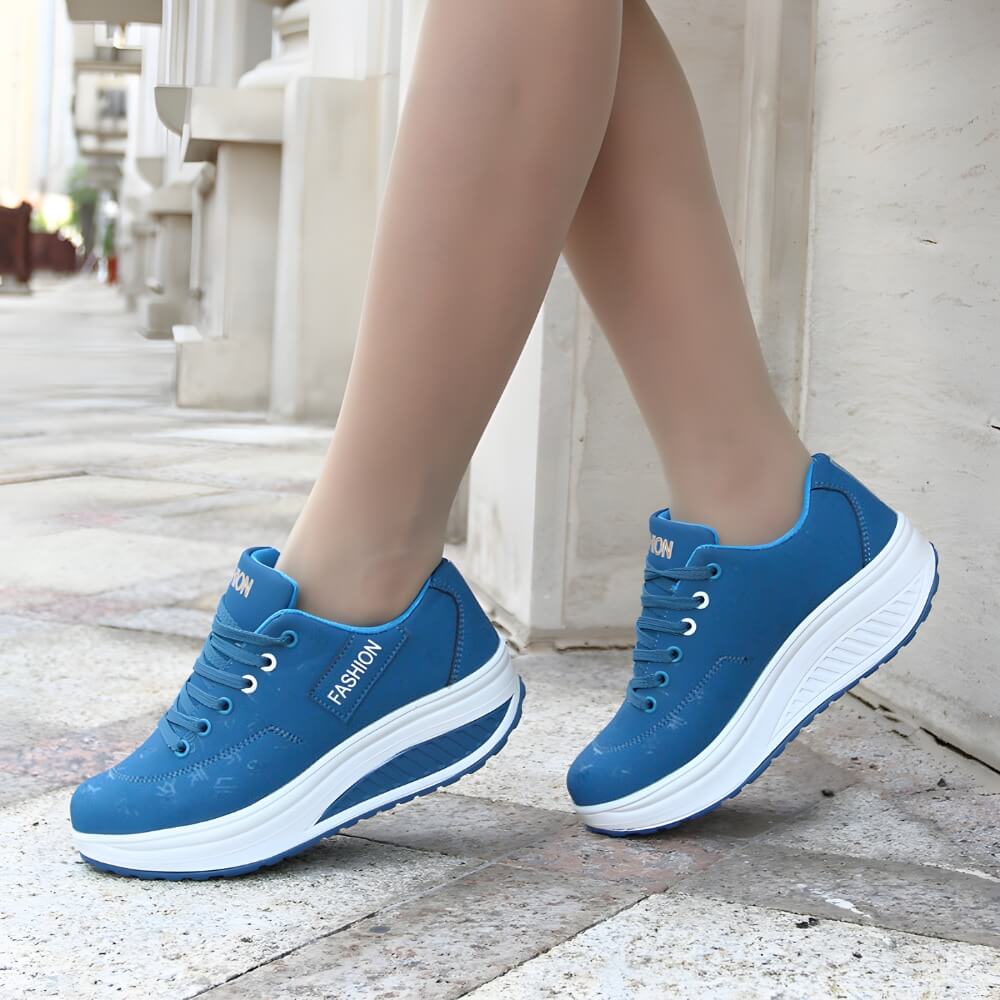 Chaussures à plateforme confortables bleues