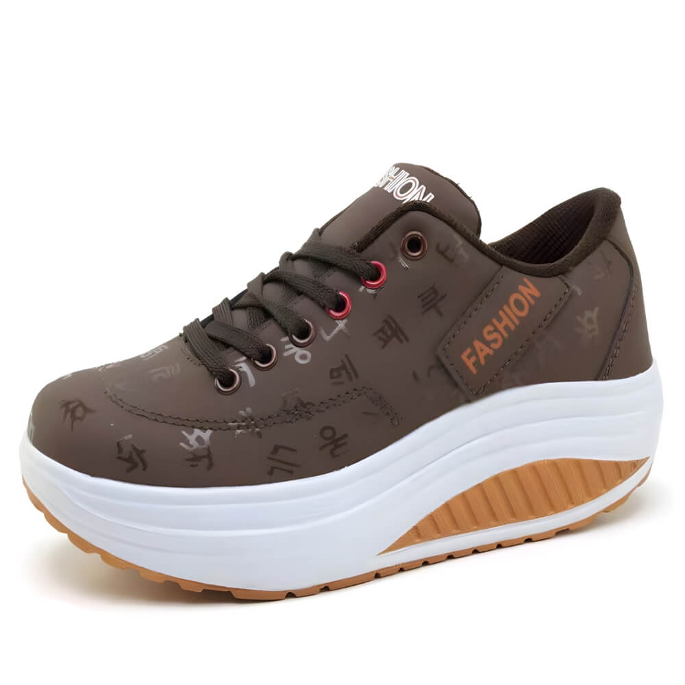 Chaussures à plateforme confortables marron