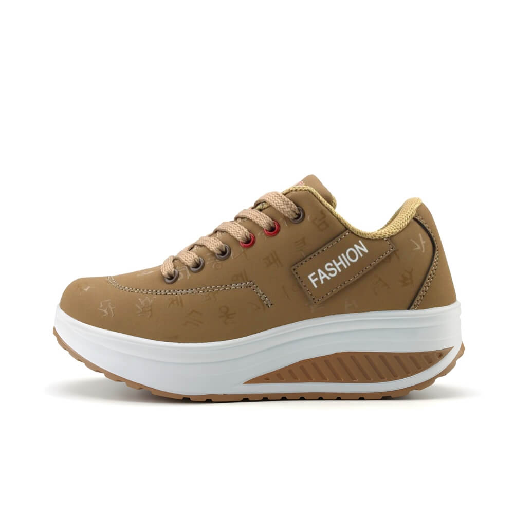Chaussures à plateforme confortables kaki