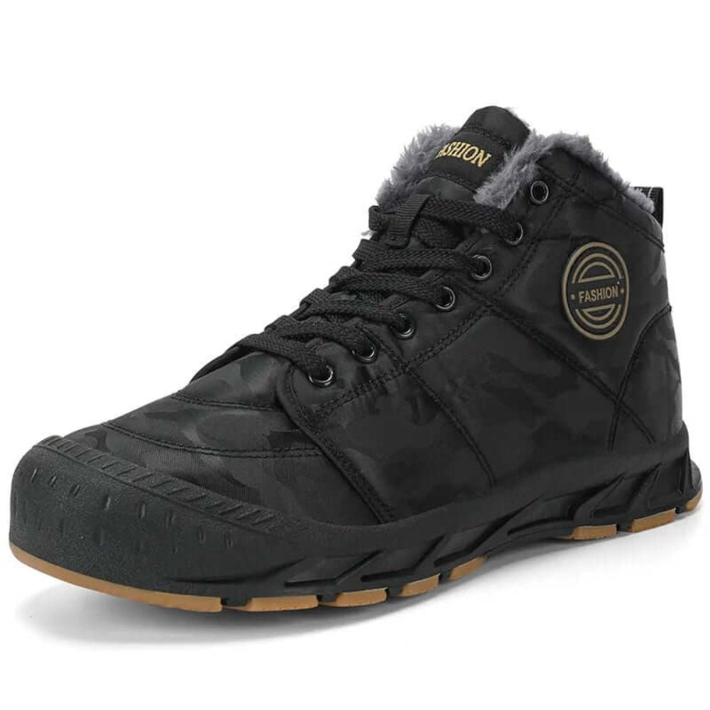 Bottines montantes homme à lacets – semelle crantée et intérieur chaud
