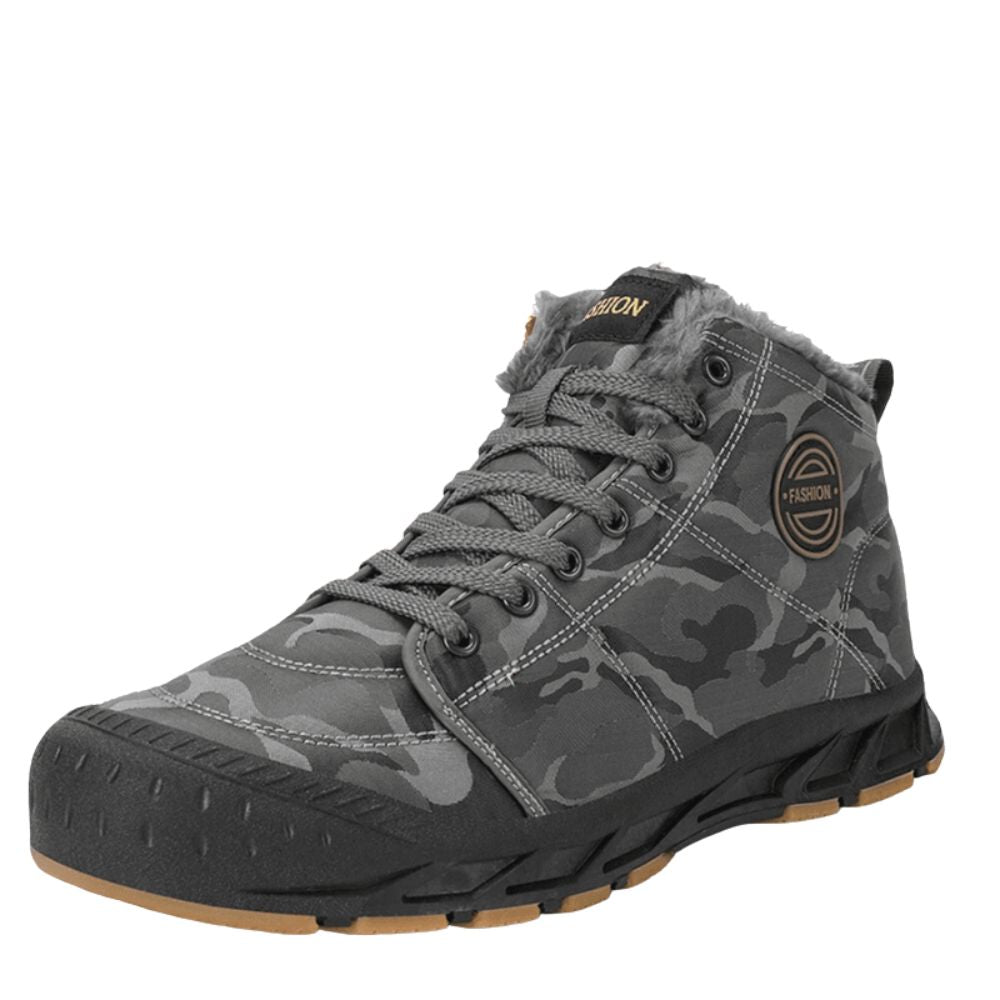 Bottines montantes homme à lacets – semelle crantée et intérieur chaud