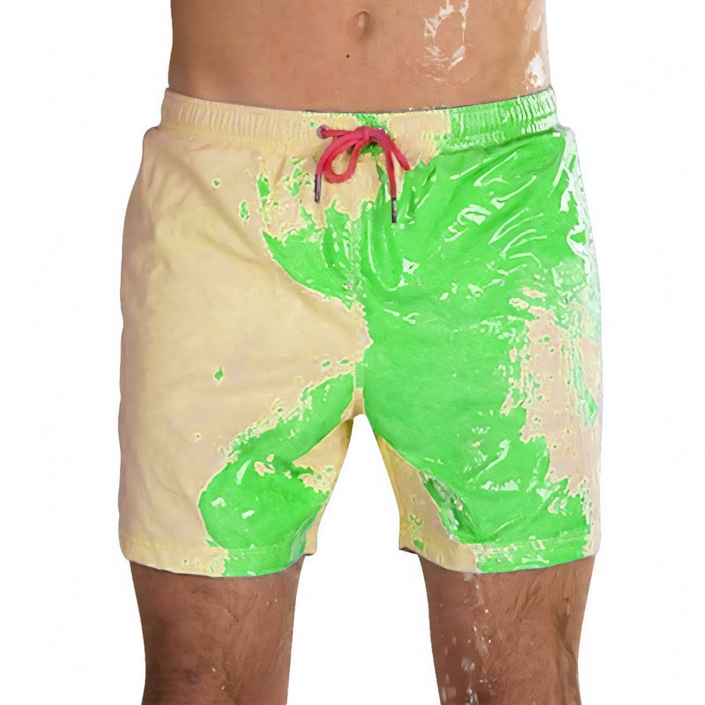 Short de bain homme changeant de couleur – effet thermochromique