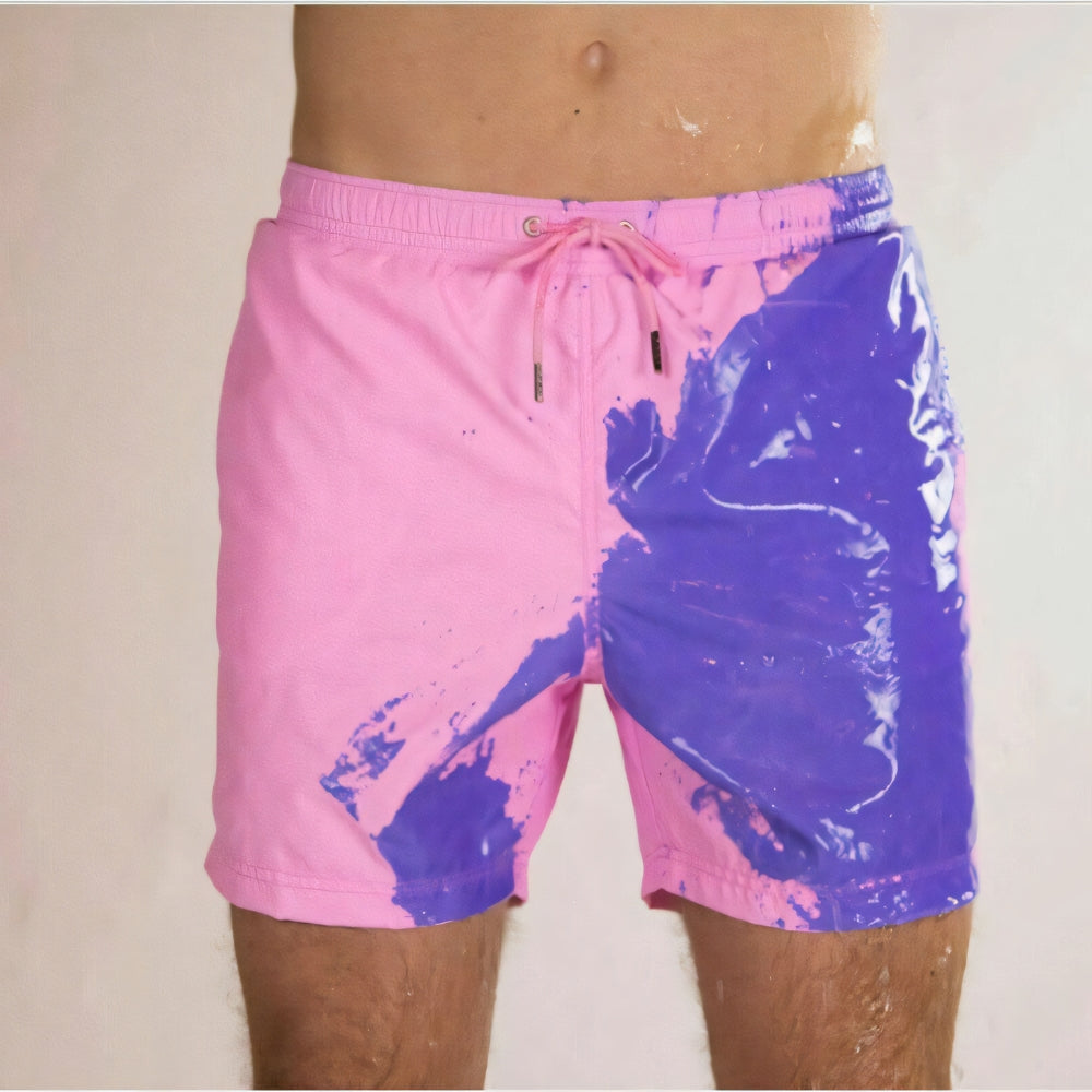 Short de bain homme changeant de couleur – effet thermochromique