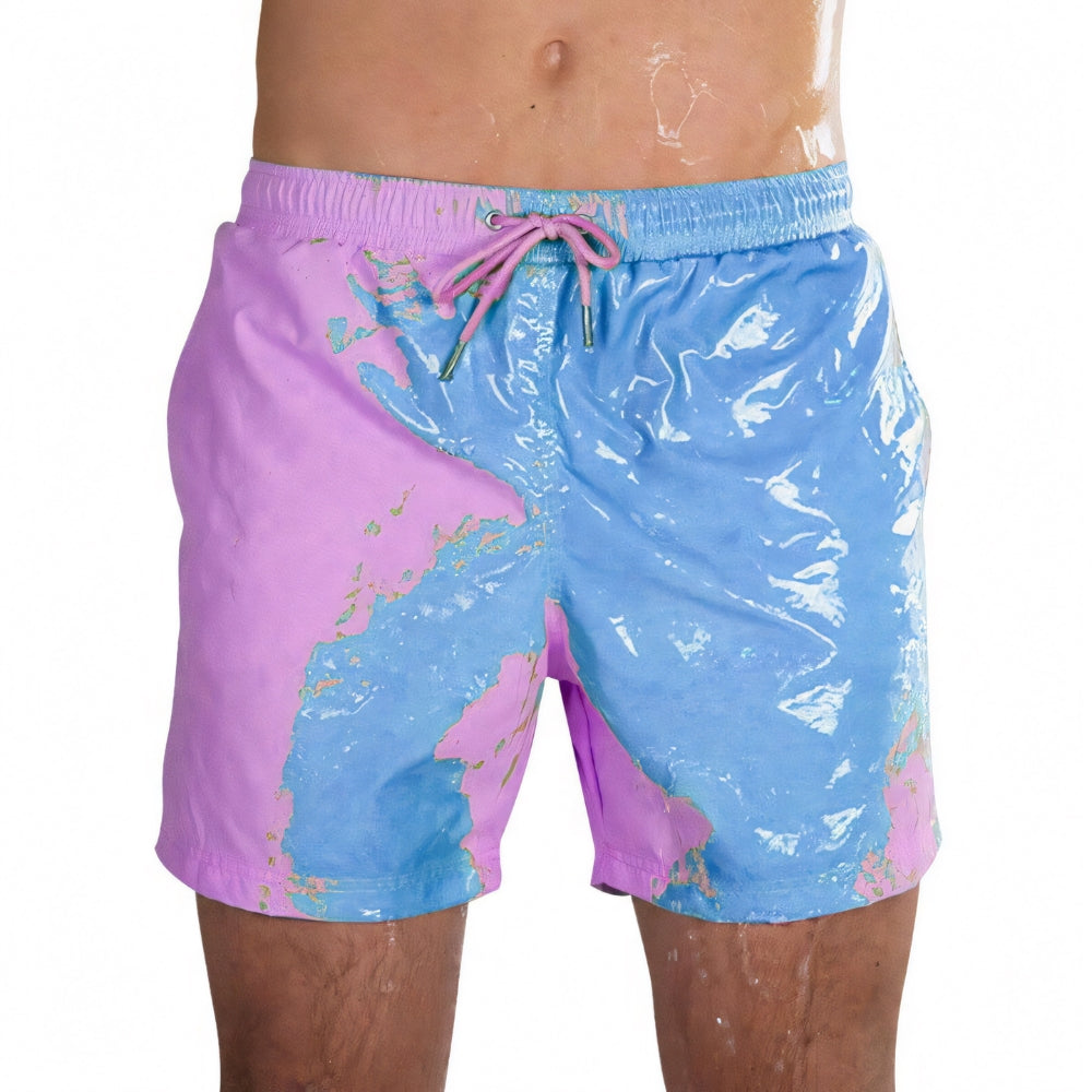 Short de bain homme changeant de couleur – effet thermochromique