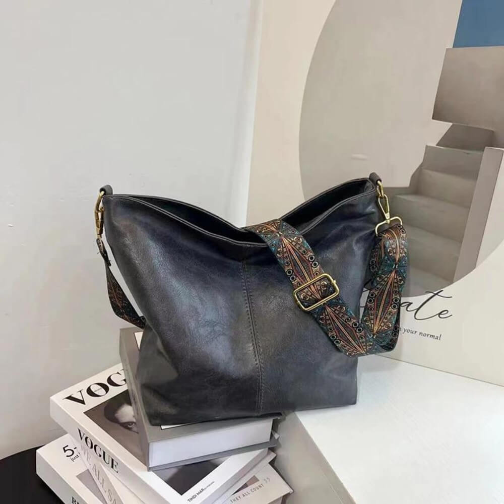 Sac à main vintage gris