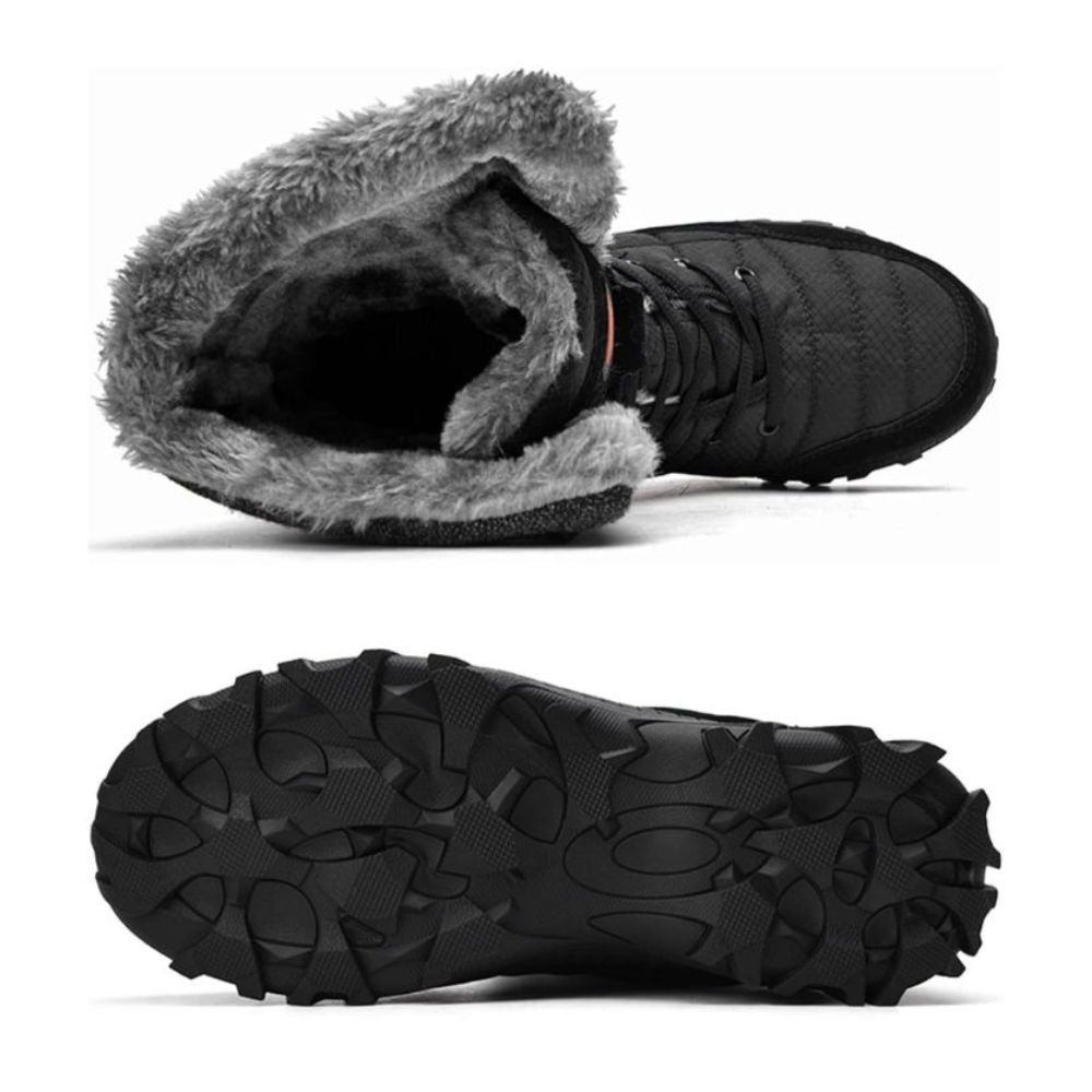 Bottes Neige Homme Imperméables Chaudes Antidérapantes Noires