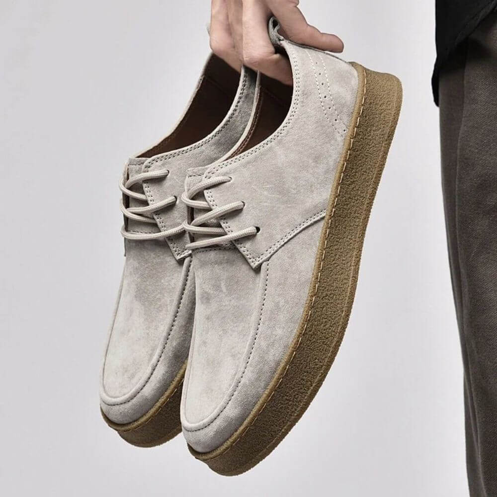 Chaussures Homme à Lacets Semelle Souple Antidérapante Beige
