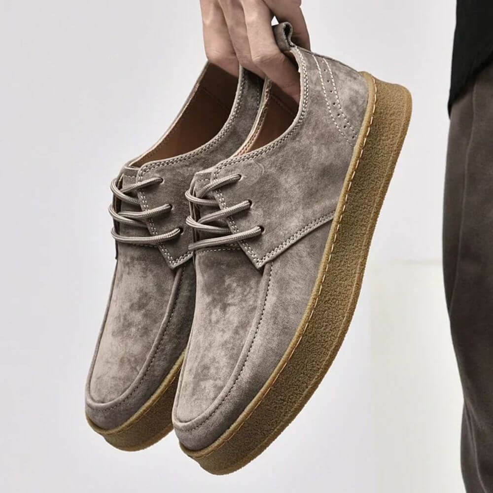 Chaussures Homme à Lacets Semelle Souple Antidérapante Beige
