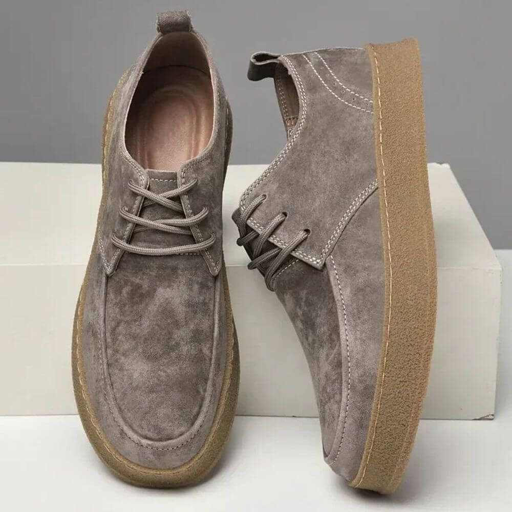 Chaussures Homme à Lacets Semelle Souple Antidérapante Beige