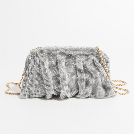Pochette de soirée élégante avec détails brillants