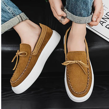 Chaussures Homme Semelle Épaisse Antidérapantes à Enfiler Marron