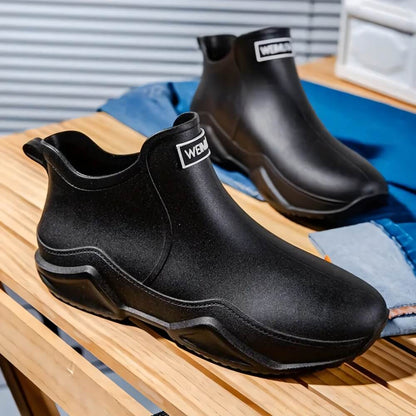 Bottes de pluie noires pour l'extérieur 