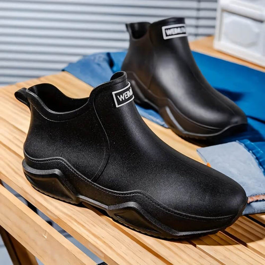 Bottes de pluie noires pour l'extérieur 