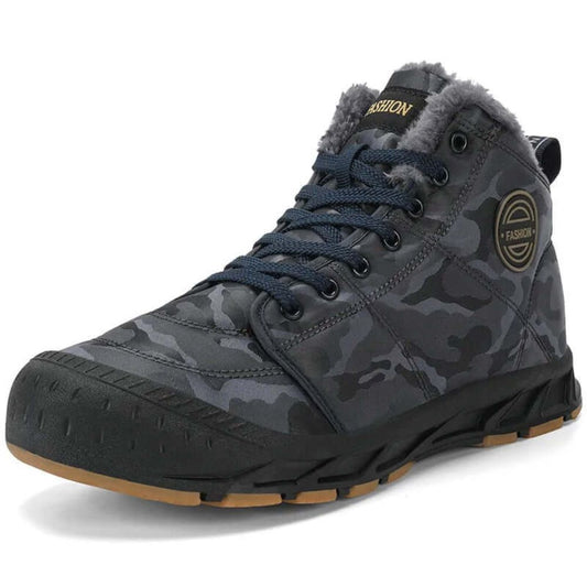 Bottines montantes homme à lacets – semelle crantée et intérieur chaud
